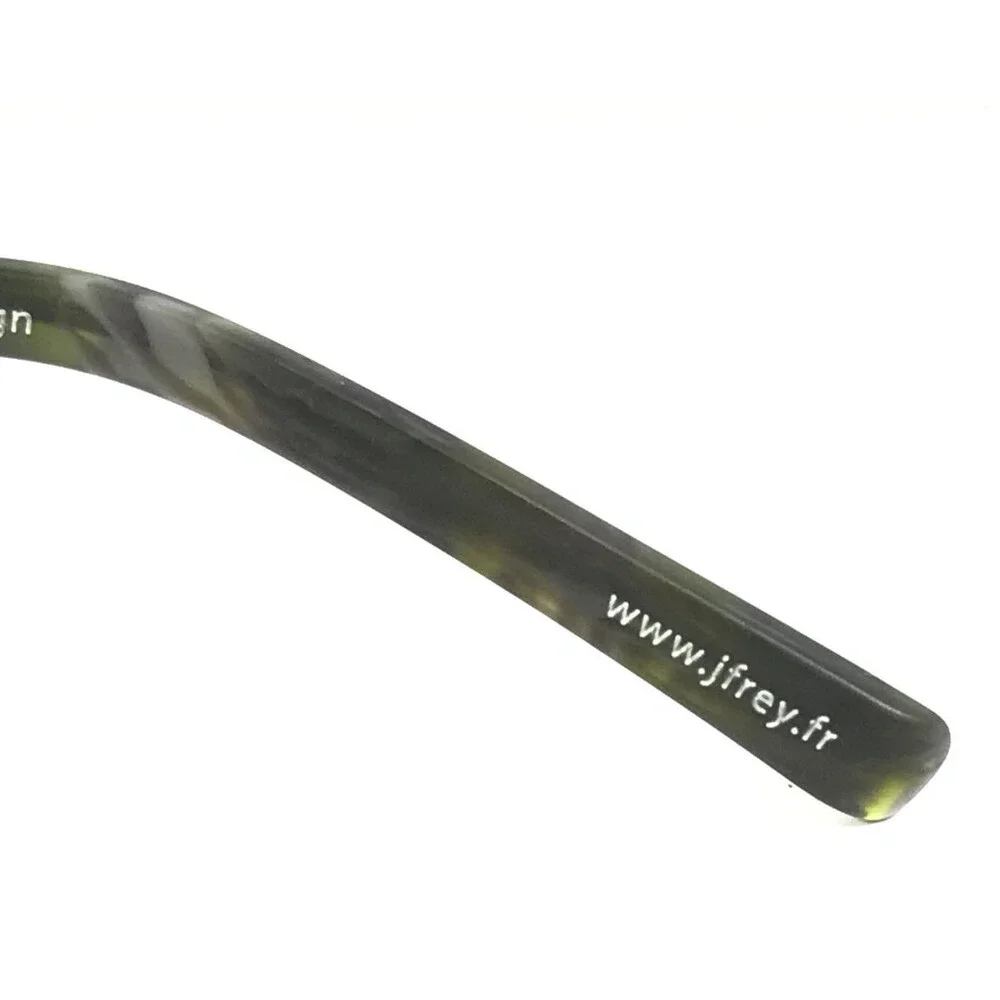 J.F. Rey Eyeglasses Frames JF2582 4500 Gray Green Rectangle Half Rim 55-16-141